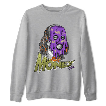 Air Jordan 4 Canyon Purple shirt to match jordans Dirty Money sneaker tees AJ4 Canyon Purple SNRT Sneaker Release Tees Unisex Heather Grey 2 T-Shirt, Halloween tshirt