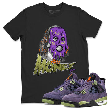 Air Jordan 4 Canyon Purple shirt to match jordans Dirty Money sneaker tees AJ4 Canyon Purple SNRT Sneaker Release Tees Unisex Black 1 T-Shirt, Halloween tshirt