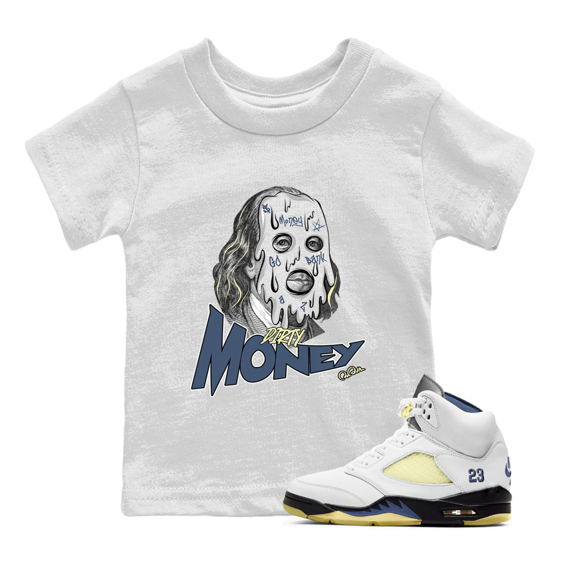 Air Jordan 5 A Ma Maniere x Photon Dust shirt to match jordans Dirty Money sneaker tees Jordan 5 A Ma Maniere "Dawn" SNRT Sneaker Release Tees Baby Toddler White 1 T-Shirt