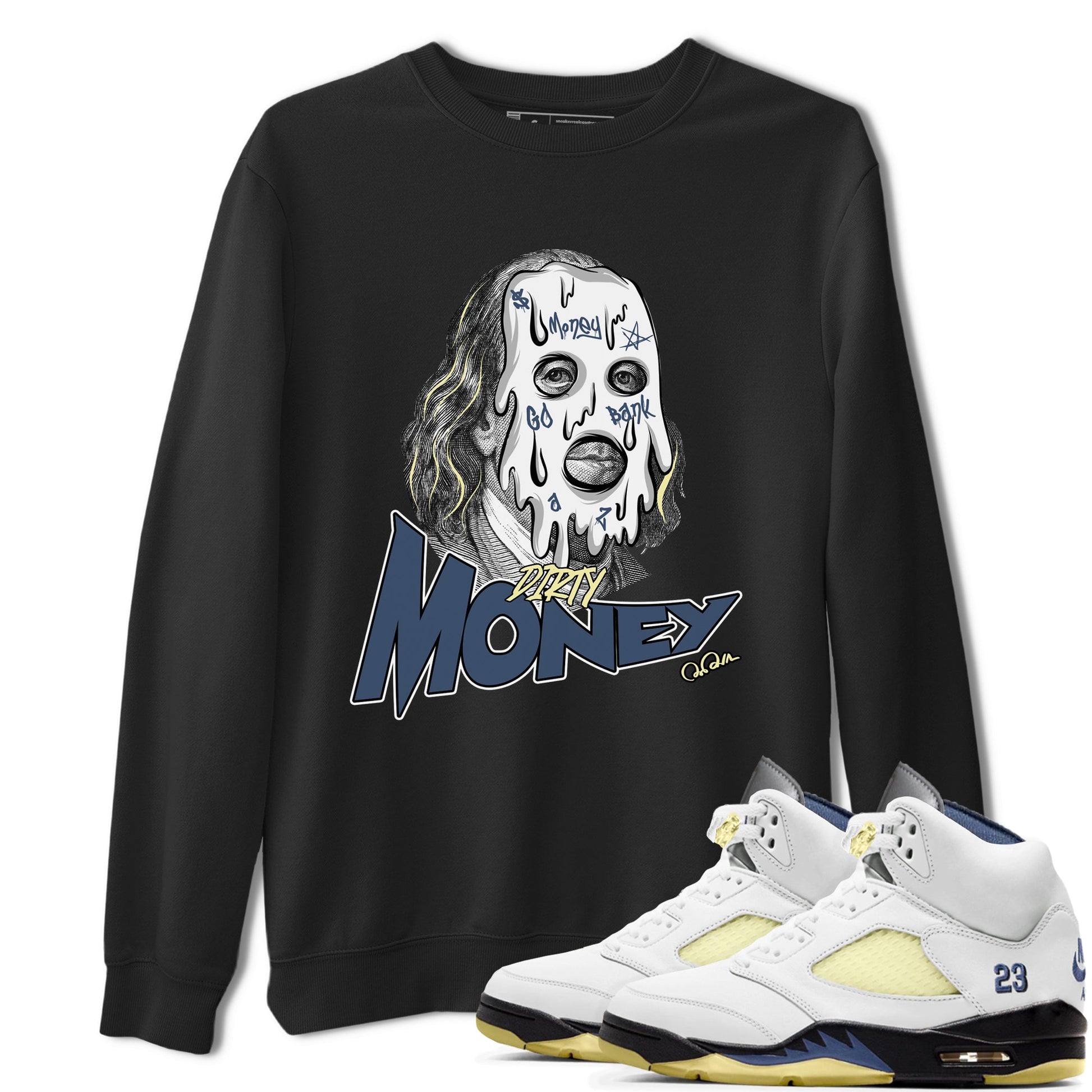 Air Jordan 5 A Ma Maniere x Photon Dust shirt to match jordans Dirty Money sneaker tees Jordan 5 A Ma Maniere "Dawn" SNRT Sneaker Release Tees Unisex Black 1 T-Shirt