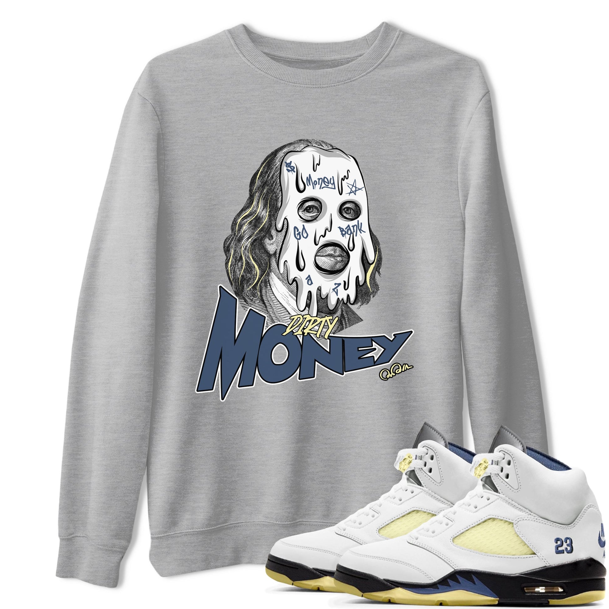 Air Jordan 5 A Ma Maniere x Photon Dust shirt to match jordans Dirty Money sneaker tees Jordan 5 A Ma Maniere "Dawn" SNRT Sneaker Release Tees Unisex Heather Grey 1 T-Shirt