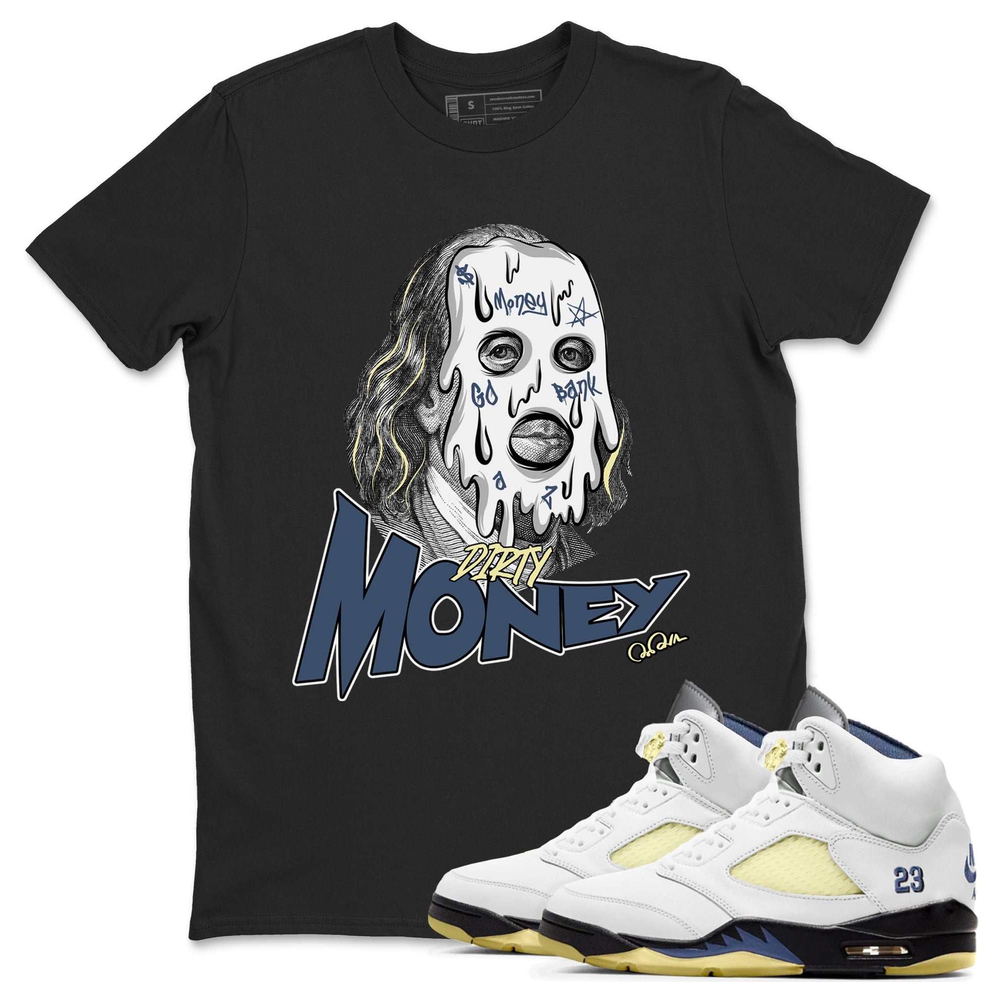 Air Jordan 5 A Ma Maniere x Photon Dust shirt to match jordans Dirty Money sneaker tees Jordan 5 A Ma Maniere "Dawn" SNRT Sneaker Release Tees Unisex Black 1 T-Shirt