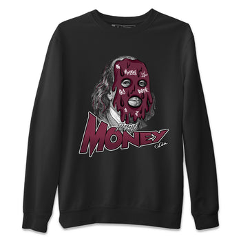 Air Jordan 5 Burgundy Sneaker Match Tees Dirty Money Sneaker Tees AJ5 Burgundy Sneaker Release Tees Unisex Shirts Black 2