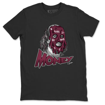 Air Jordan 5 Burgundy Sneaker Match Tees Dirty Money Sneaker Tees AJ5 Burgundy Sneaker Release Tees Unisex Shirts Black 2