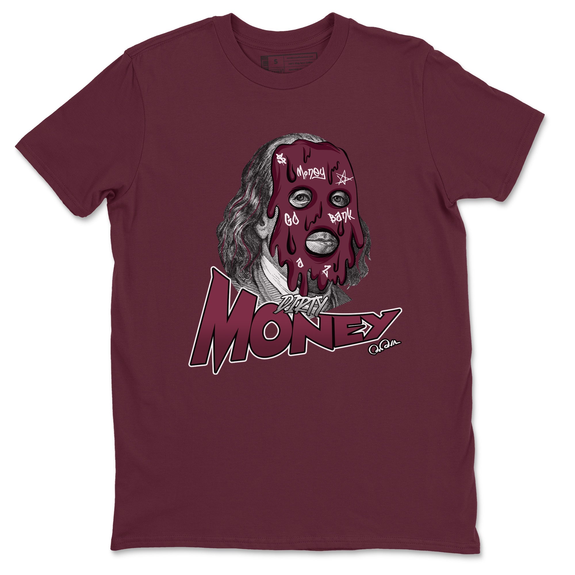 Air Jordan 5 Burgundy Sneaker Match Tees Dirty Money Sneaker Tees AJ5 Burgundy Sneaker Release Tees Unisex Shirts Maroon 2