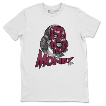 Air Jordan 5 Burgundy Sneaker Match Tees Dirty Money Sneaker Tees AJ5 Burgundy Sneaker Release Tees Unisex Shirts White 2