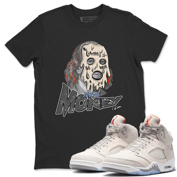 Air Jordan 5 Craft Sneaker Match Tees Dirty Money Sneaker Tees AJ5 SE Craft Sneaker Release Tees Unisex Shirts Black 1