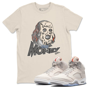 Air Jordan 5 Craft Dirty Money Crew Neck Sneaker Tees AJ5 SE Craft Sneaker T-Shirts Washing and Care Tip