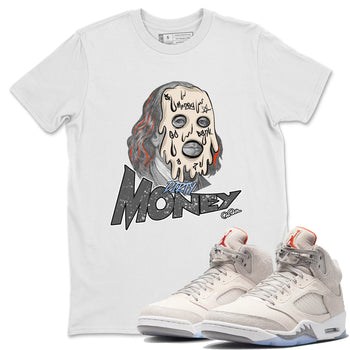 Air Jordan 5 Craft Sneaker Match Tees Dirty Money Sneaker Tees AJ5 SE Craft Sneaker Release Tees Unisex Shirts White 1