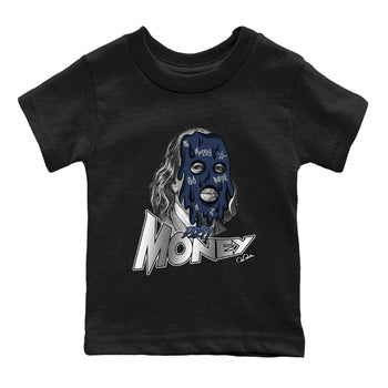 Air Jordan 5 Georgetown Sneaker Match Tees Dirty Money Sneaker Tees AJ5 Georgetown Sneaker Release Tees Kids Shirts Black 2