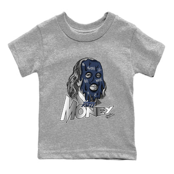 Air Jordan 5 Georgetown Sneaker Match Tees Dirty Money Sneaker Tees AJ5 Georgetown Sneaker Release Tees Kids Shirts Heather Grey 2