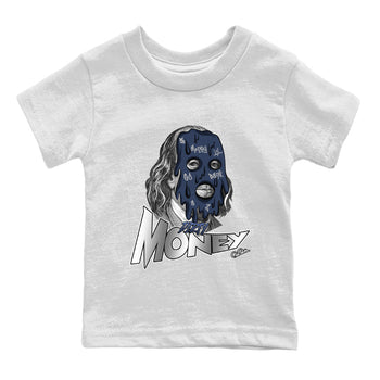 Air Jordan 5 Georgetown Sneaker Match Tees Dirty Money Sneaker Tees AJ5 Georgetown Sneaker Release Tees Kids Shirts White 2