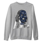 Air Jordan 5 Georgetown Sneaker Match Tees Dirty Money Sneaker Tees AJ5 Georgetown Sneaker Release Tees Unisex Shirts Heather Grey 2