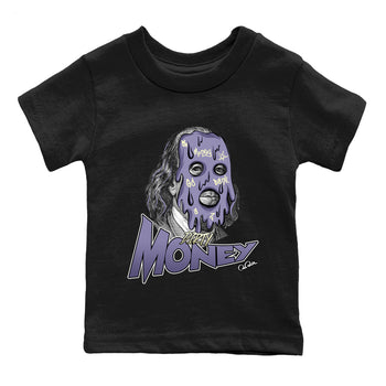 Air Jordan 5 Indigo Haze Sneaker Match Tees Dirty Money Sneaker Tees AJ5 Indigo Haze Sneaker Release Tees Kids Shirts Black 2
