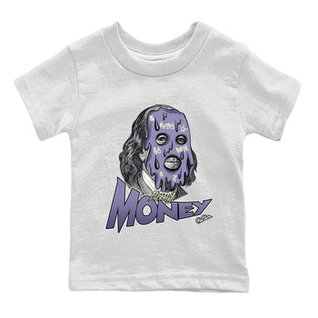 Air Jordan 5 Indigo Haze Sneaker Match Tees Dirty Money Sneaker Tees AJ5 Indigo Haze Sneaker Release Tees Kids Shirts White 2