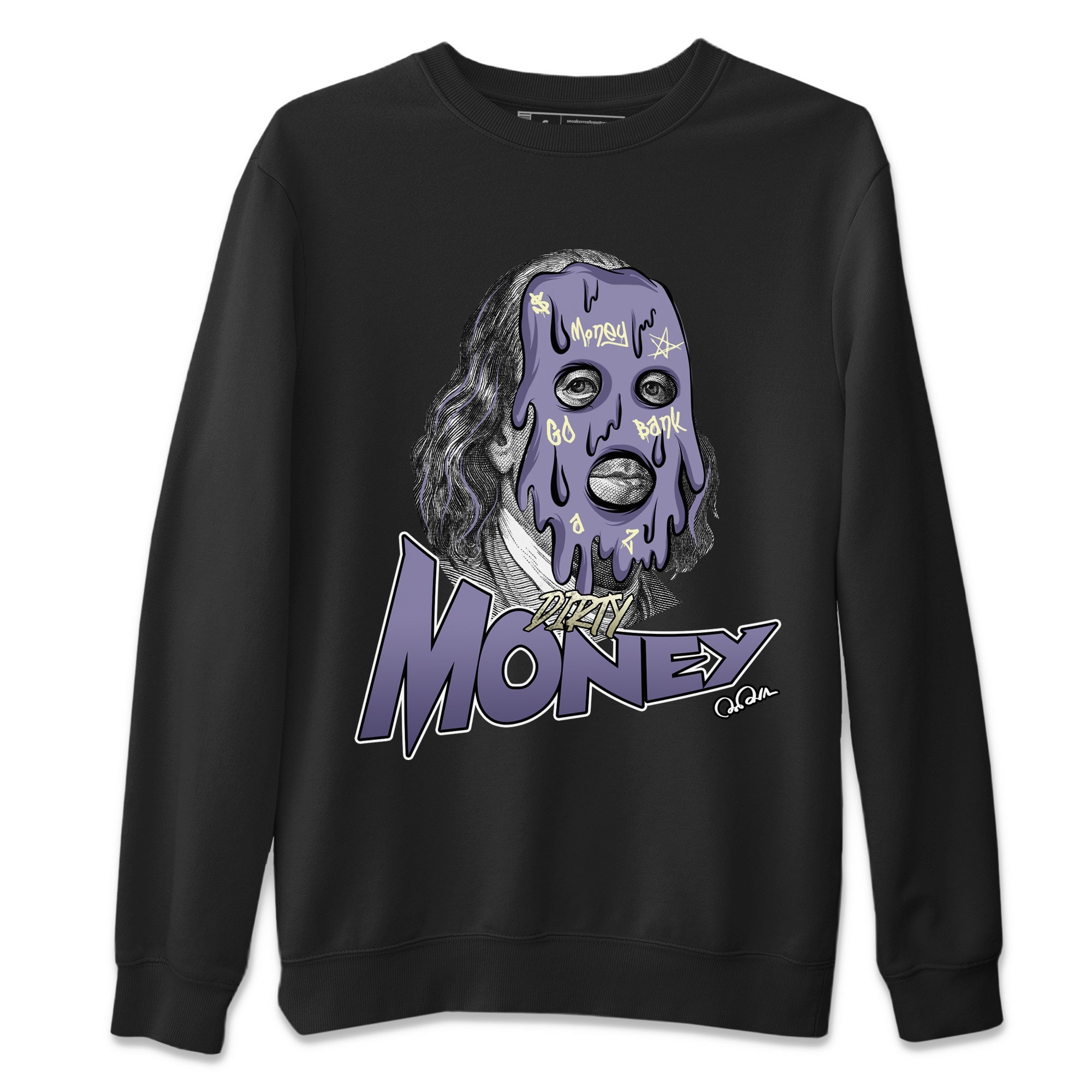 Air Jordan 5 Indigo Haze Sneaker Match Tees Dirty Money Sneaker Tees AJ5 Indigo Haze Sneaker Release Tees Unisex Shirts Black 2