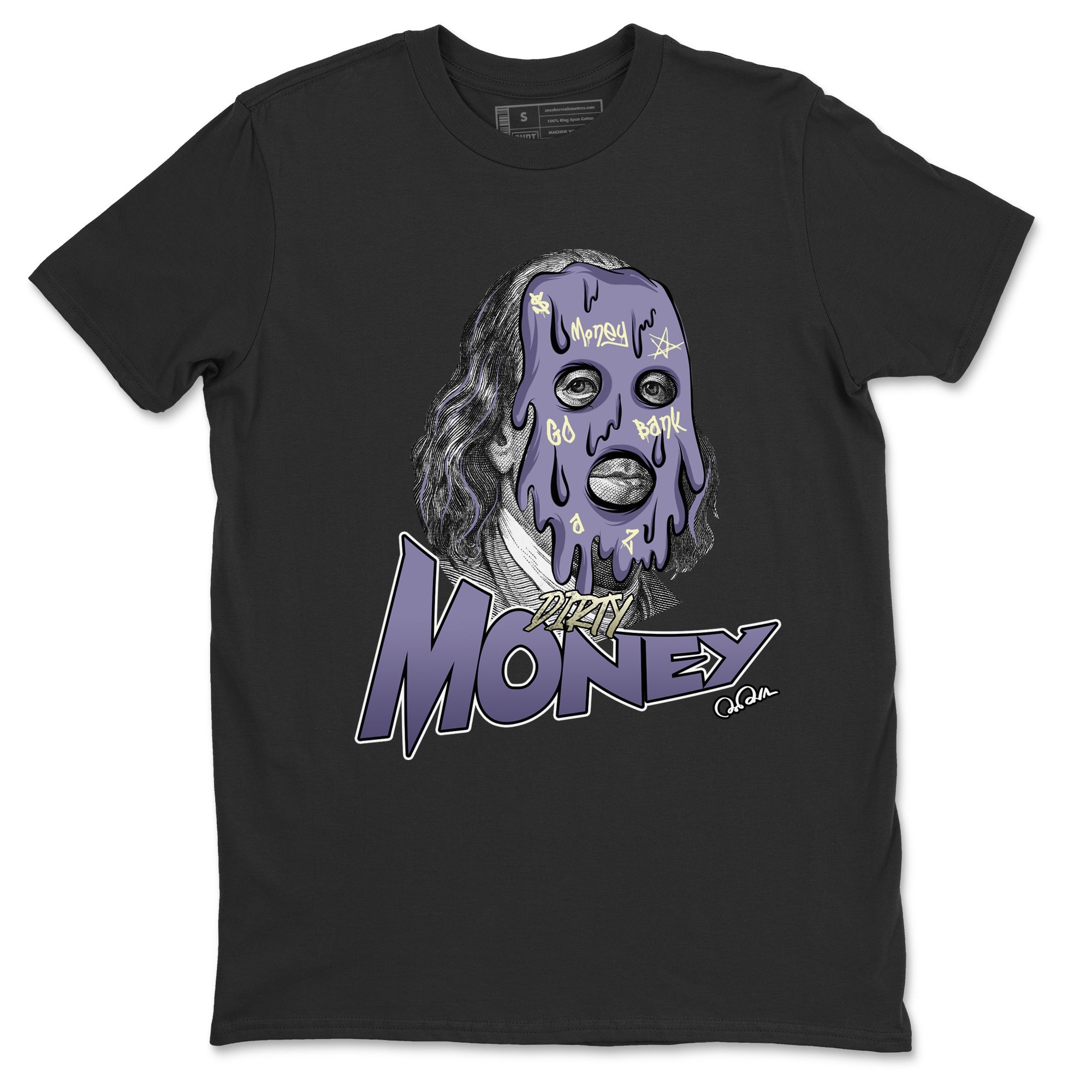 Air Jordan 5 Indigo Haze Sneaker Match Tees Dirty Money Sneaker Tees AJ5 Indigo Haze Sneaker Release Tees Unisex Shirts Black 2
