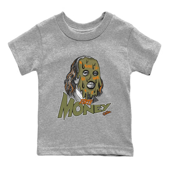 5s Olive shirt to match jordans Dirty Money sneaker tees Air Jordan 5 Olive SNRT sneaker release tees baby toddler Heather Grey 2 cotton Shirt