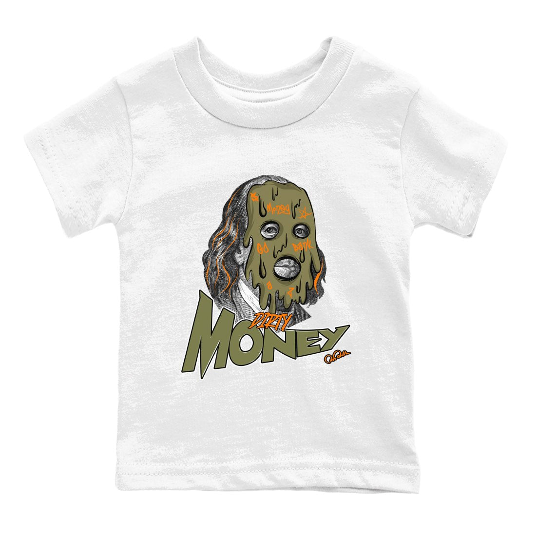 5s Olive shirt to match jordans Dirty Money sneaker tees Air Jordan 5 Olive SNRT sneaker release tees baby toddler White 2 cotton Shirt