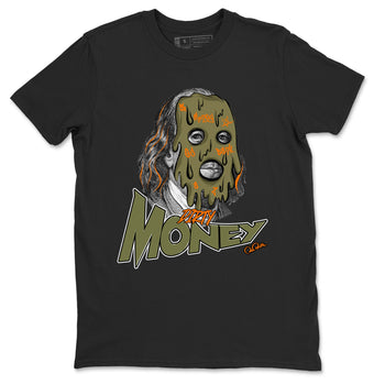 5s Olive shirt to match jordans Dirty Money sneaker tees Air Jordan 5 Olive SNRT Sneaker Release Tees unisex cotton Black 2 crew neck shirt