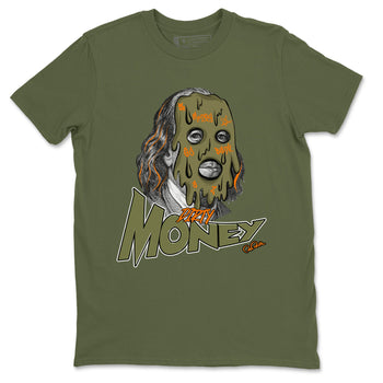 5s Olive shirt to match jordans Dirty Money sneaker tees Air Jordan 5 Olive SNRT Sneaker Release Tees unisex cotton Military Green 2 crew neck shirt