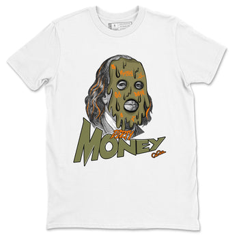 5s Olive shirt to match jordans Dirty Money sneaker tees Air Jordan 5 Olive SNRT Sneaker Release Tees unisex cotton White 2 crew neck shirt