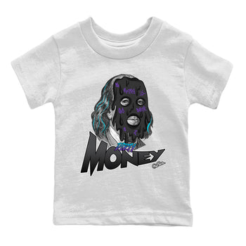Air Jordan 6 Aqua Sneaker Match Tees Dirty Money Sneaker Tees AJ6 Aqua Sneaker Release Tees Kids Shirts White 2