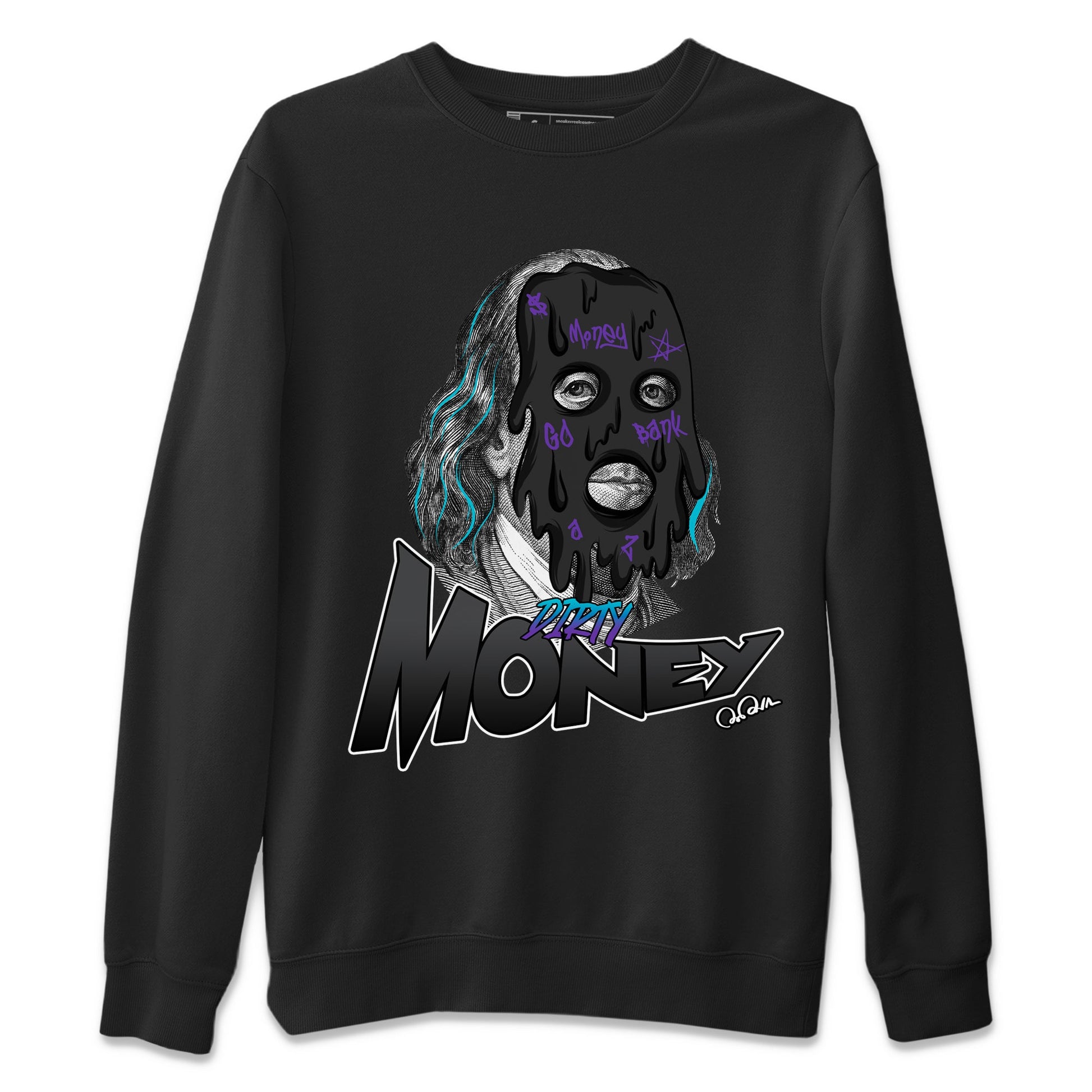Air Jordan 6 Aqua Sneaker Match Tees Dirty Money Sneaker Tees AJ6 Aqua Sneaker Release Tees Unisex Shirts Black 2