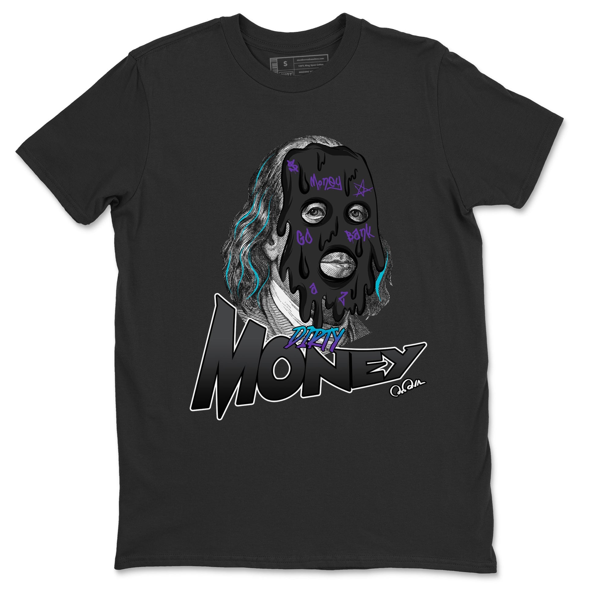 Air Jordan 6 Aqua Sneaker Match Tees Dirty Money Sneaker Tees AJ6 Aqua Sneaker Release Tees Unisex Shirts Black 2