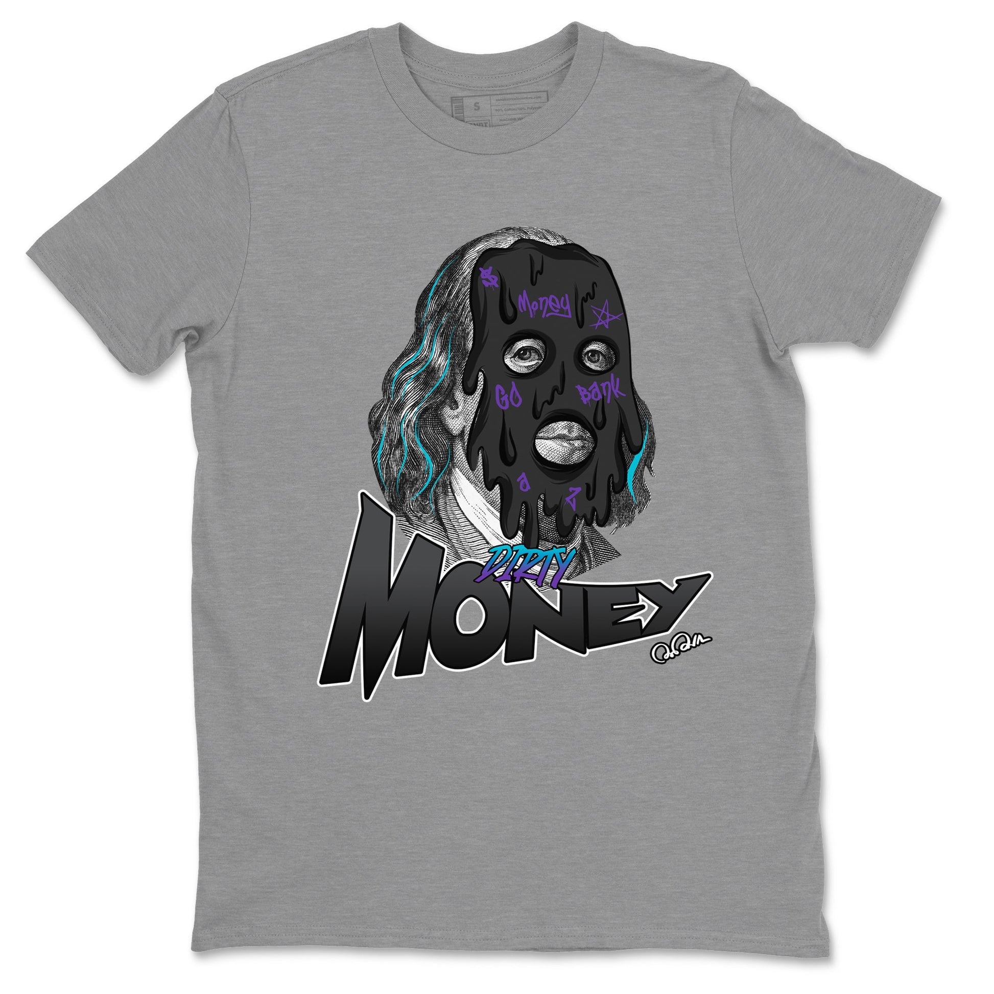 Air Jordan 6 Aqua Sneaker Match Tees Dirty Money Sneaker Tees AJ6 Aqua Sneaker Release Tees Unisex Shirts Heather Grey 2