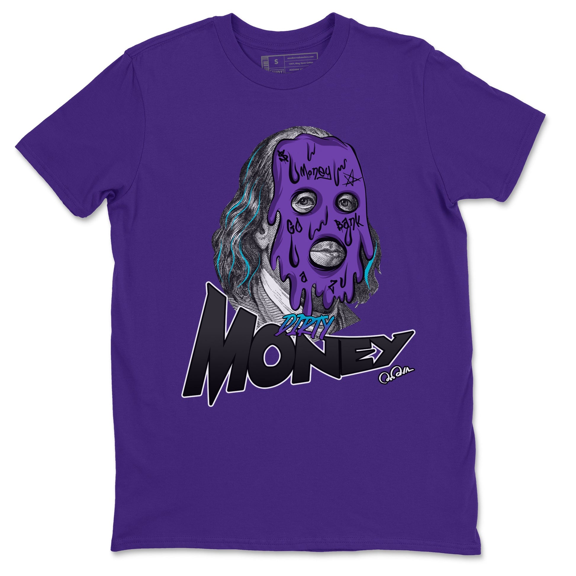 Air Jordan 6 Aqua Sneaker Match Tees Dirty Money Sneaker Tees AJ6 Aqua Sneaker Release Tees Unisex Shirts Purple 2