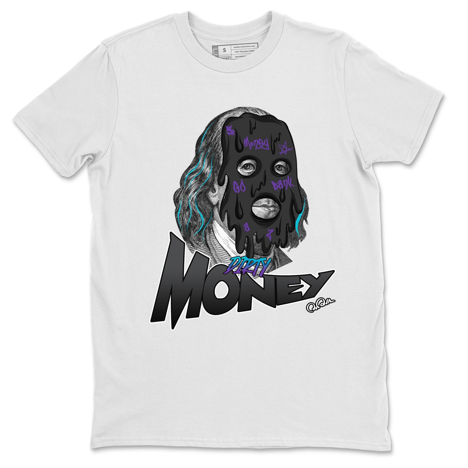 Air Jordan 6 Aqua Sneaker Match Tees Dirty Money Sneaker Tees AJ6 Aqua Sneaker Release Tees Unisex Shirts White 2