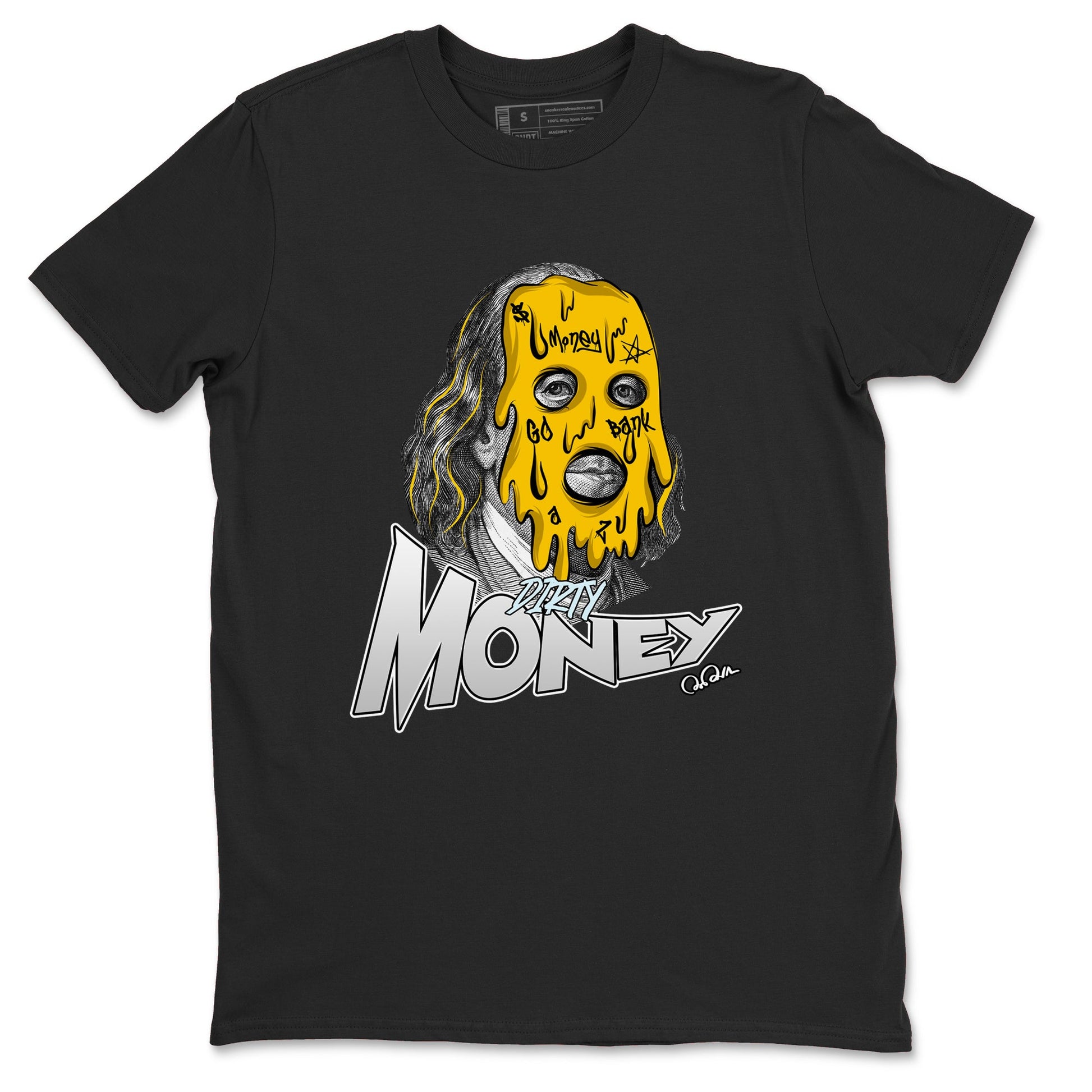 Air Jordan 6 Yellow Ochre shirt to match jordans Dirty Money sneaker tees AJ6 Yellow Ochre SNRT Sneaker Release Tees Unisex Black 2 T-Shirt