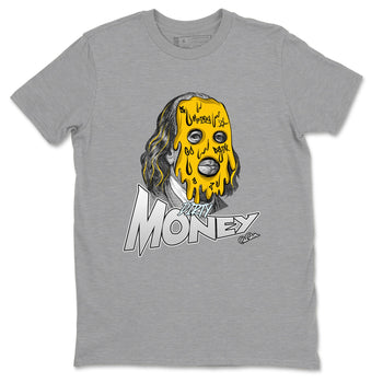 Air Jordan 6 Yellow Ochre shirt to match jordans Dirty Money sneaker tees AJ6 Yellow Ochre SNRT Sneaker Release Tees Unisex Heather Grey 2 T-Shirt