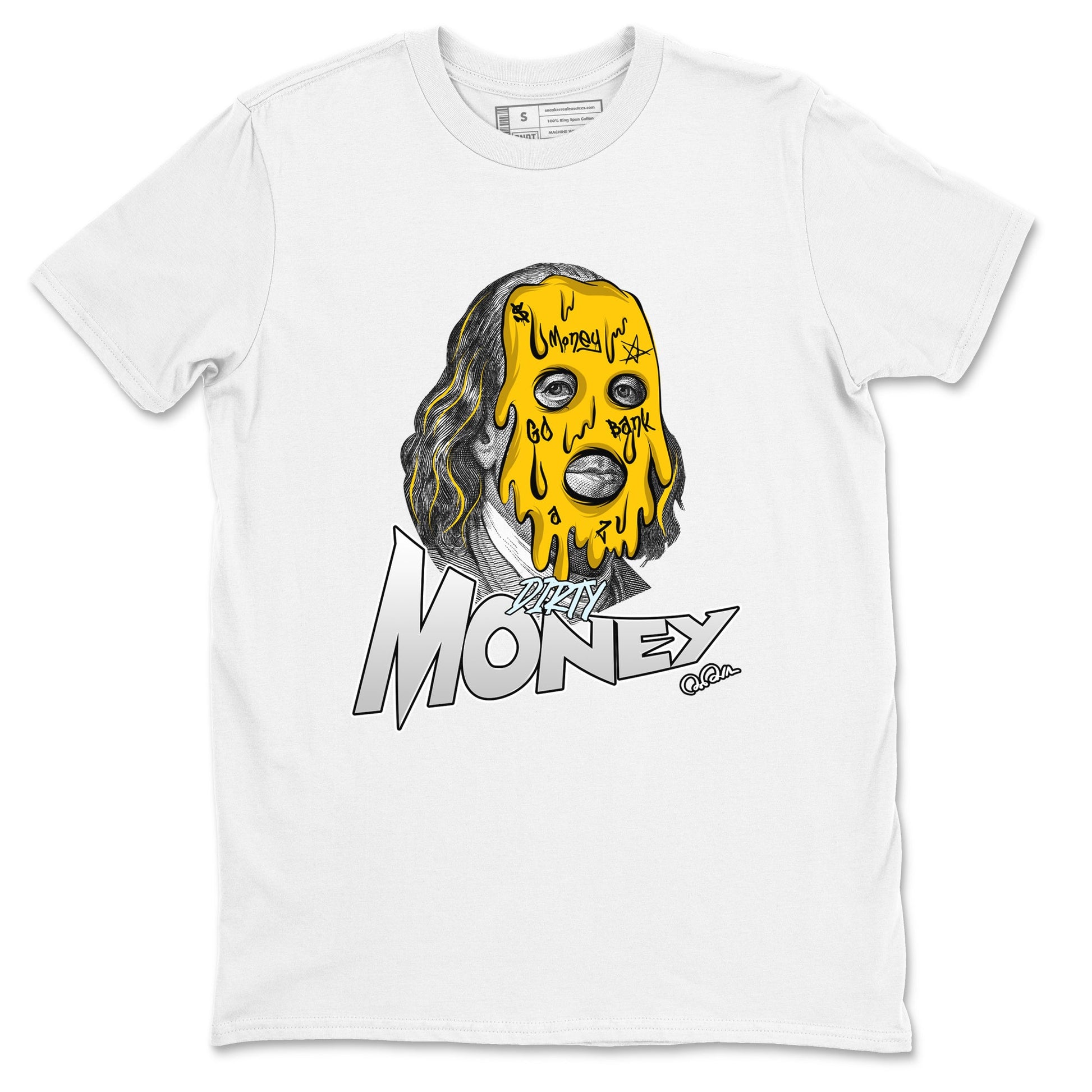 Air Jordan 6 Yellow Ochre shirt to match jordans Dirty Money sneaker tees AJ6 Yellow Ochre SNRT Sneaker Release Tees Unisex White 2 T-Shirt