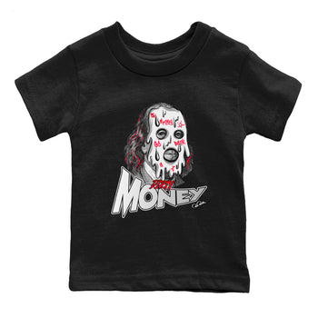 Air Jordan 7 Infrared Sneaker Match Tees Dirty Money Sneaker Tees AJ7 Infrared Sneaker Release Tees Kids Shirts Black 2