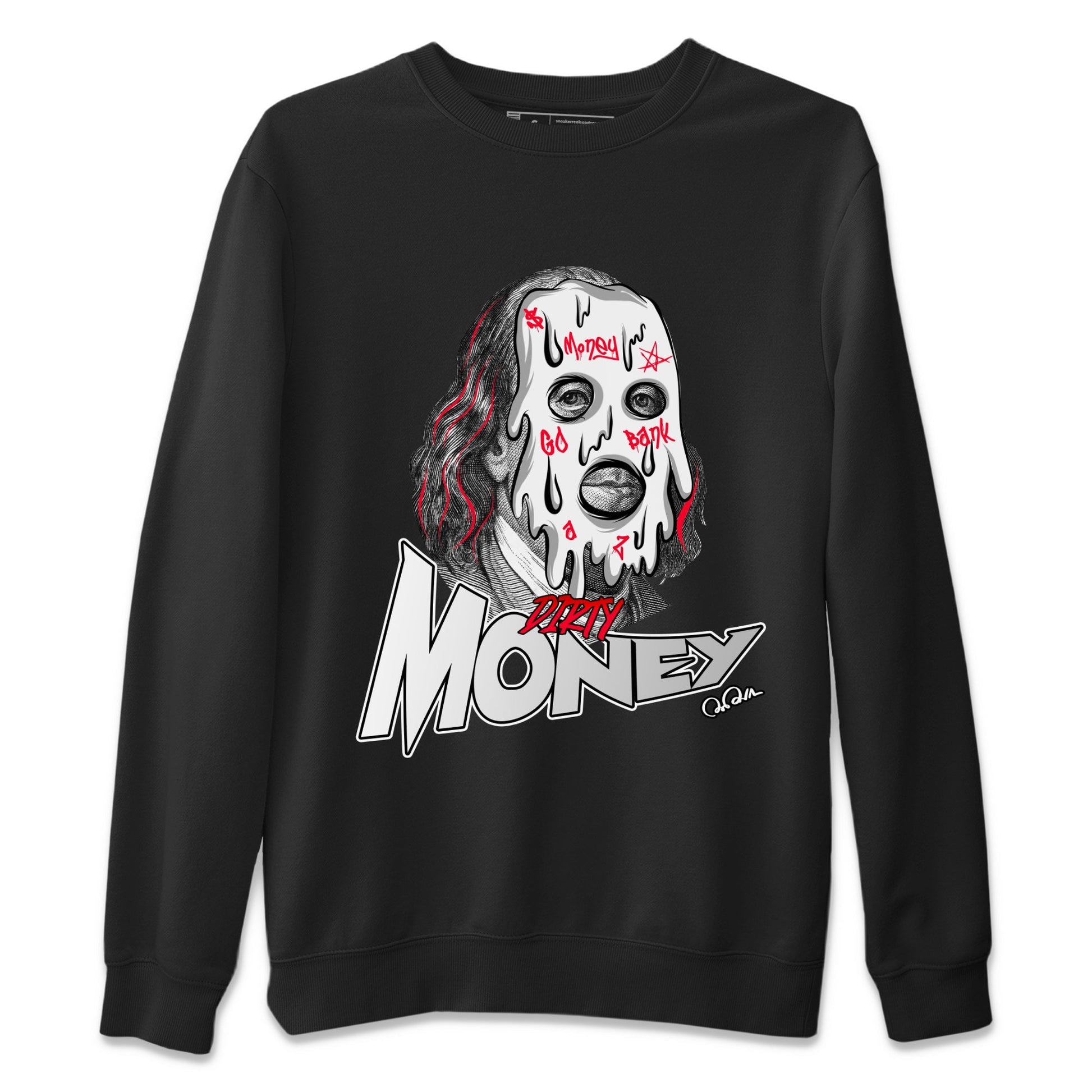 Air Jordan 7 Infrared Sneaker Match Tees Dirty Money Sneaker Tees AJ7 Infrared Sneaker Release Tees Unisex Shirts Black 2