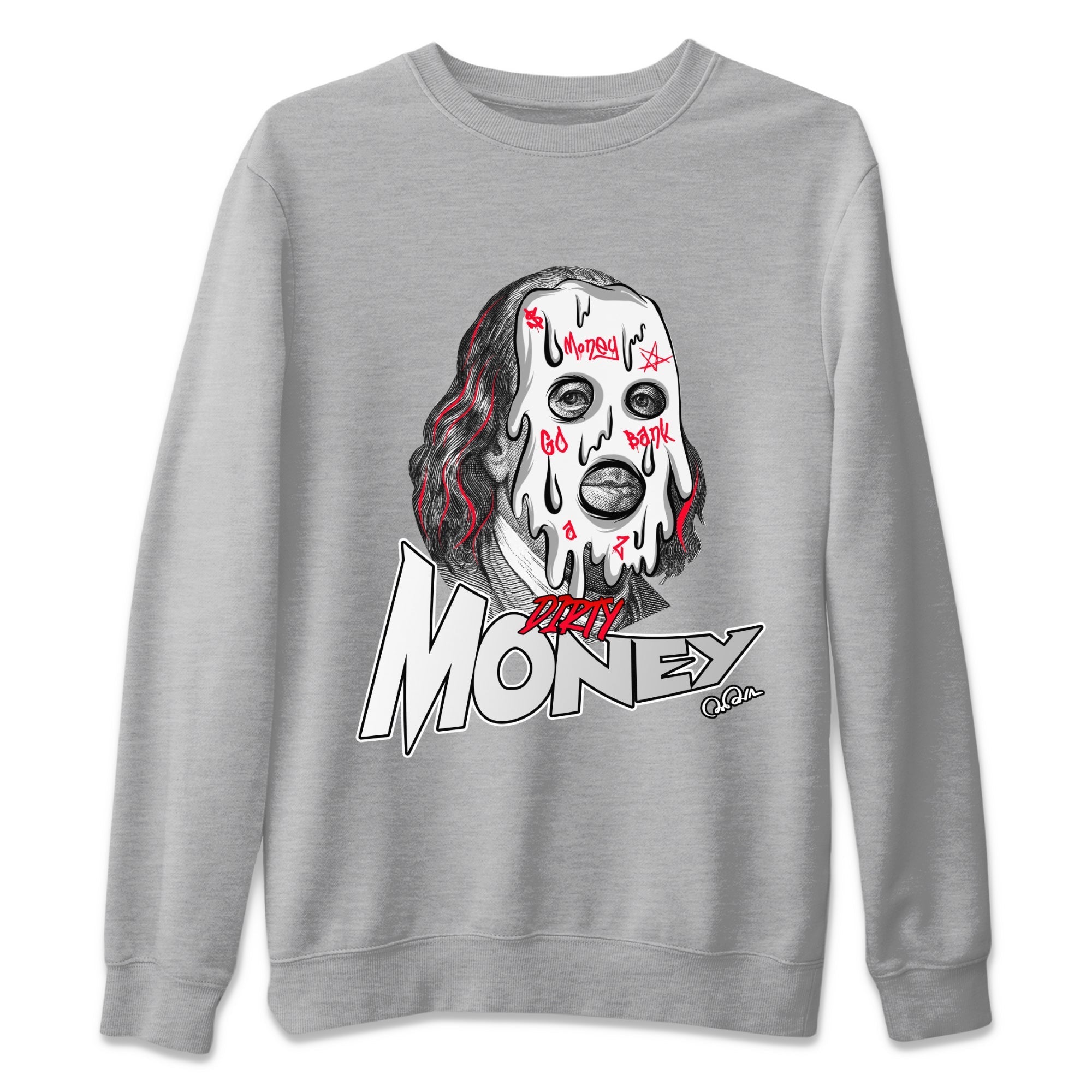 Air Jordan 7 Infrared Sneaker Match Tees Dirty Money Sneaker Tees AJ7 Infrared Sneaker Release Tees Unisex Shirts Heather Grey 2