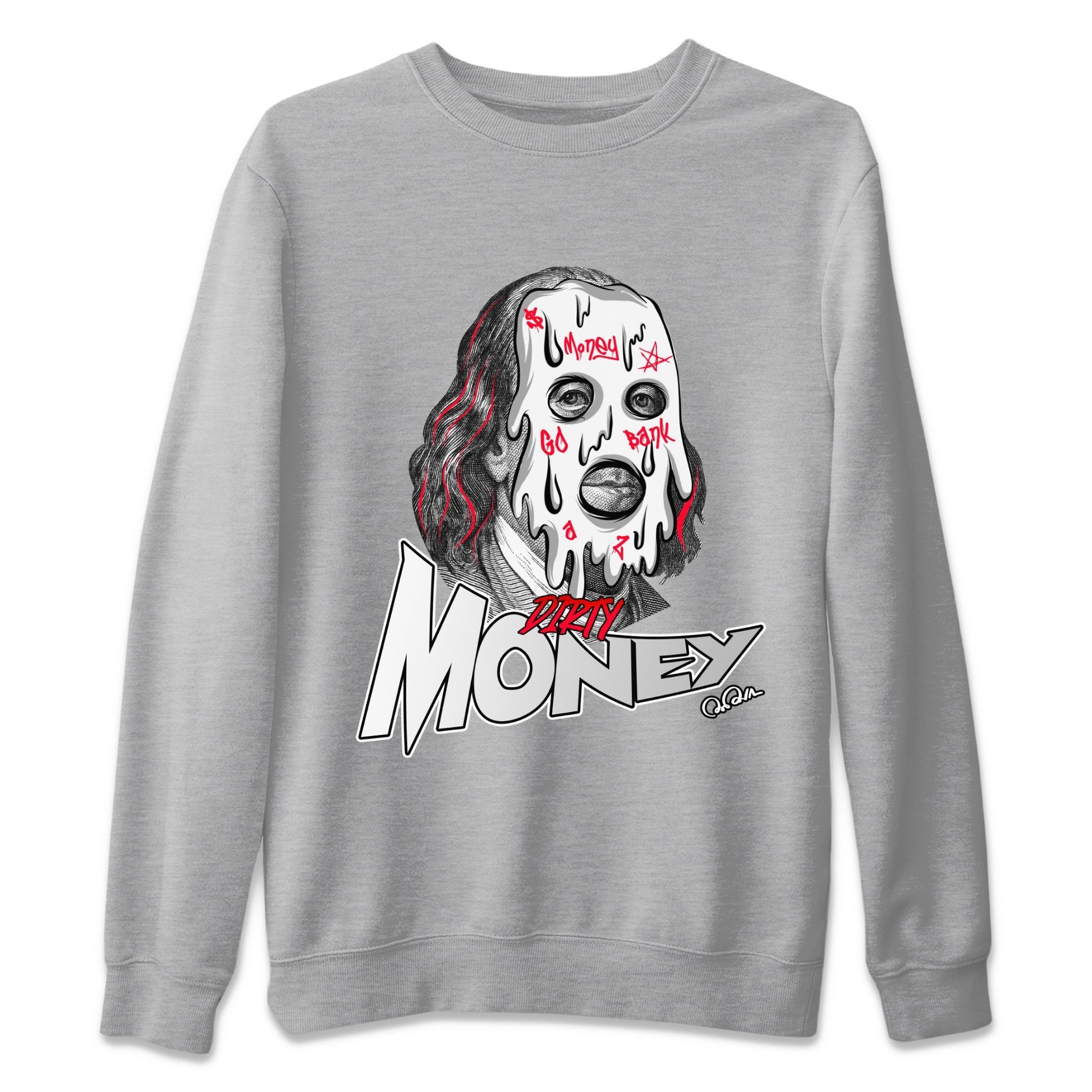 Air Jordan 7 Infrared Sneaker Match Tees Dirty Money Sneaker Tees AJ7 Infrared Sneaker Release Tees Unisex Shirts Heather Grey 2