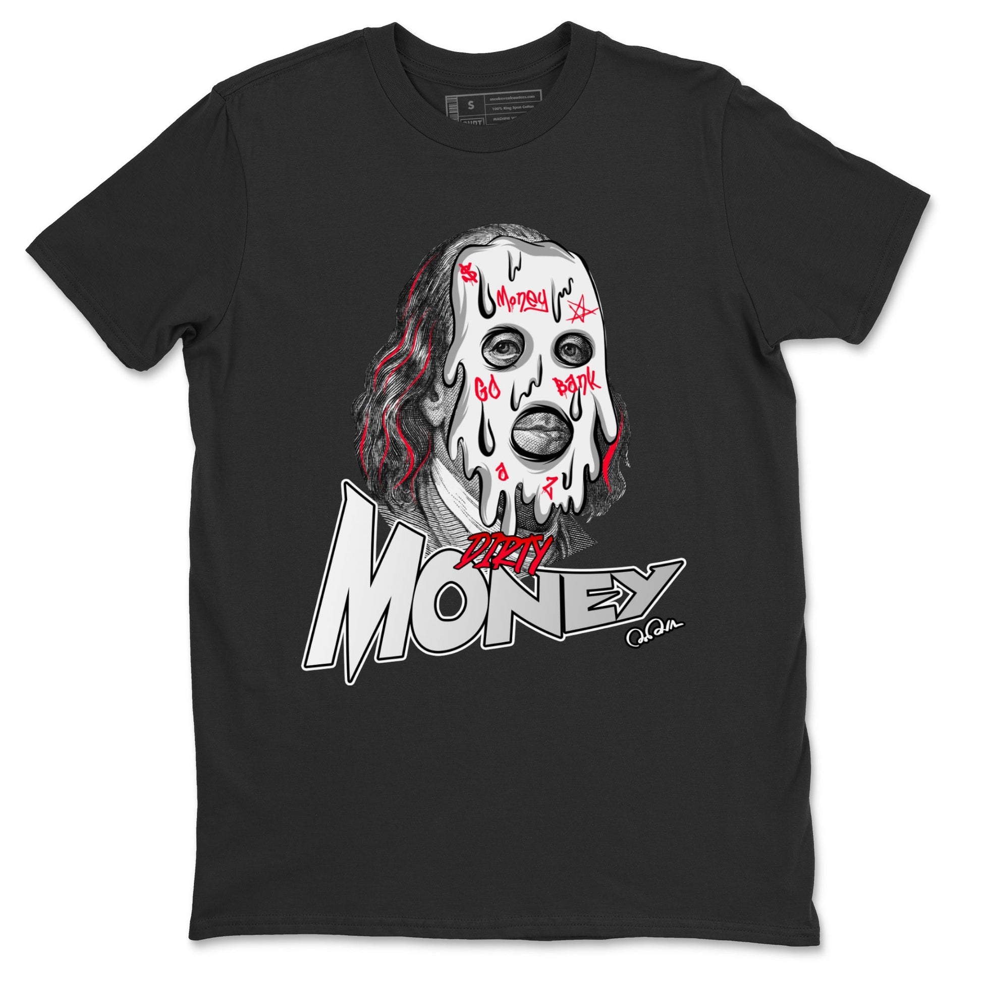 Air Jordan 7 Infrared Sneaker Match Tees Dirty Money Sneaker Tees AJ7 Infrared Sneaker Release Tees Unisex Shirts Black 2