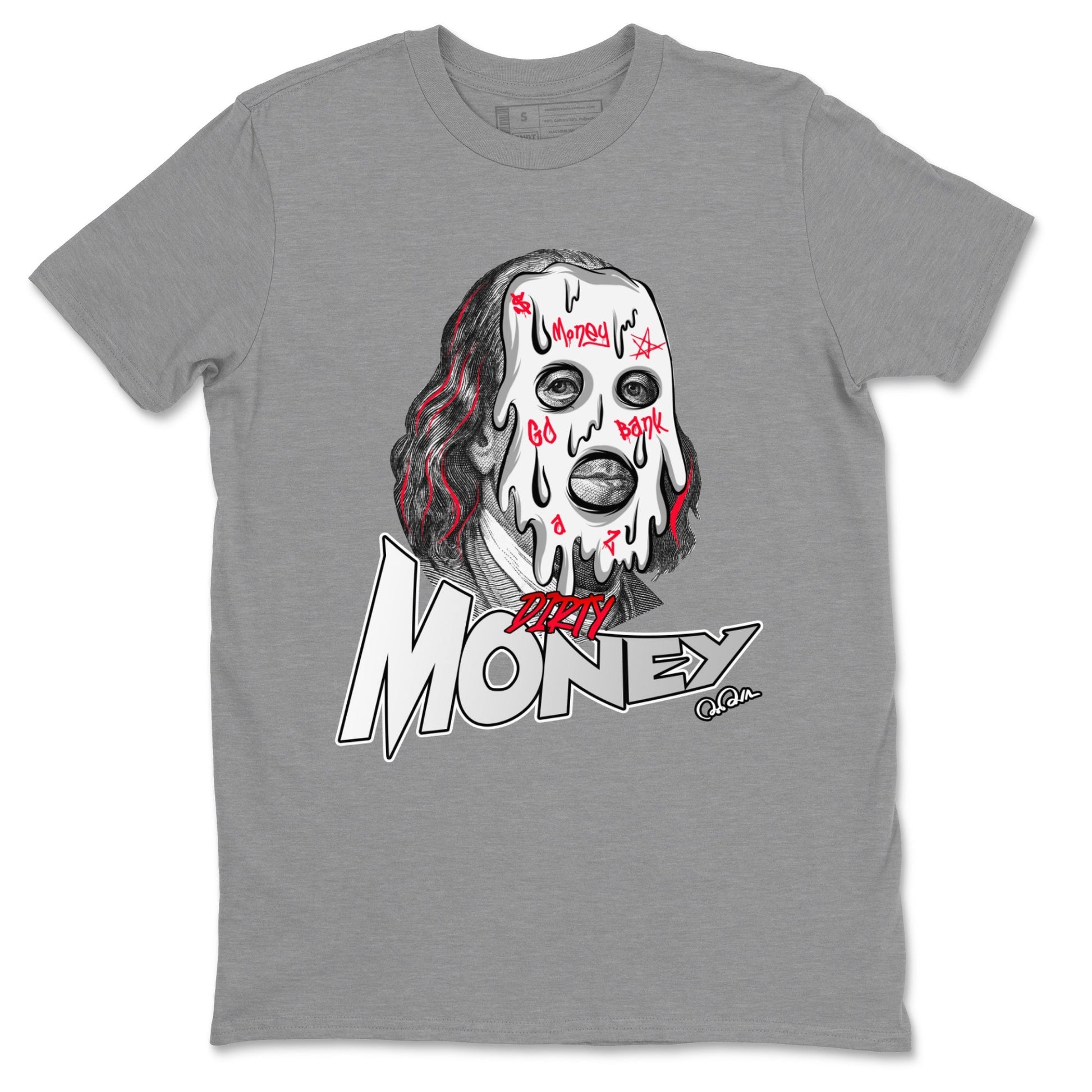 Air Jordan 7 Infrared Sneaker Match Tees Dirty Money Sneaker Tees AJ7 Infrared Sneaker Release Tees Unisex Shirts Heather Grey 2