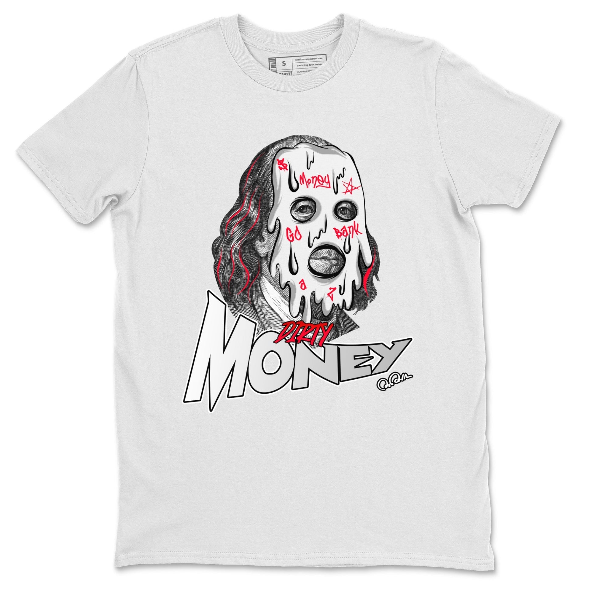 Air Jordan 7 Infrared Sneaker Match Tees Dirty Money Sneaker Tees AJ7 Infrared Sneaker Release Tees Unisex Shirts White 2
