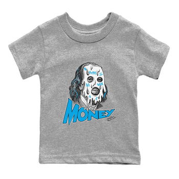 9s Powder Blue shirt to match jordans Dirty Money sneaker tees Air Jordan 9 Powder Blue SNRT sneaker release tees baby toddler Heather Grey 2 cotton Shirt