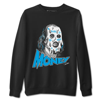 9s Powder Blue shirt to match jordans Dirty Money sneaker tees Air Jordan 9 Powder Blue SNRT Sneaker Release Tees unisex cotton Black 2 crew neck shirt