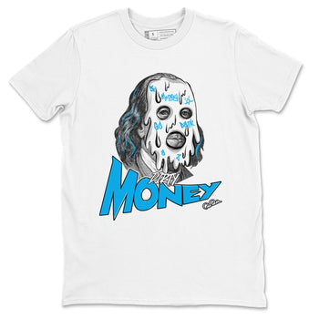 9s Powder Blue shirt to match jordans Dirty Money sneaker tees Air Jordan 9 Powder Blue SNRT Sneaker Release Tees unisex cotton White 2 crew neck shirt