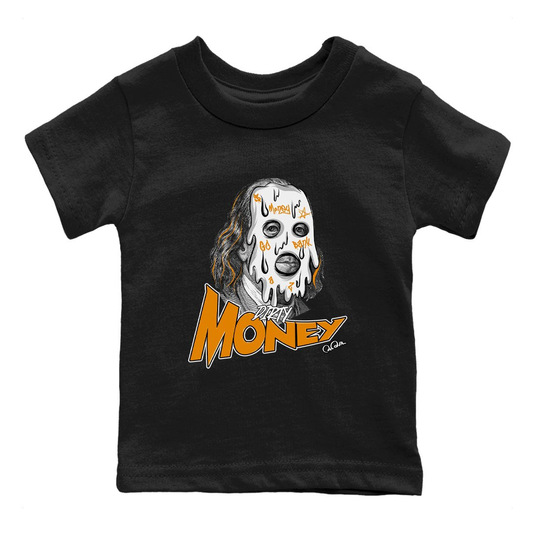 Dunk Dark Curry shirt to match jordans Dirty Money sneaker tees AJ1 Low Dark Curry SNRT sneaker release tees baby toddler Black 2 cotton Shirt