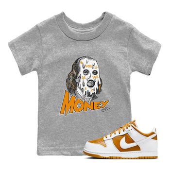 Dunk Dark Curry shirt to match jordans Dirty Money sneaker tees AJ1 Low Dark Curry SNRT sneaker release tees baby toddler Heather Grey 1 cotton Shirt