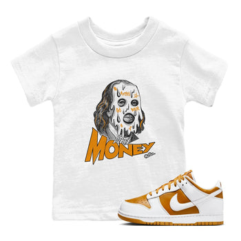 Dunk Dark Curry shirt to match jordans Dirty Money sneaker tees AJ1 Low Dark Curry SNRT sneaker release tees baby toddler White 1 cotton Shirt