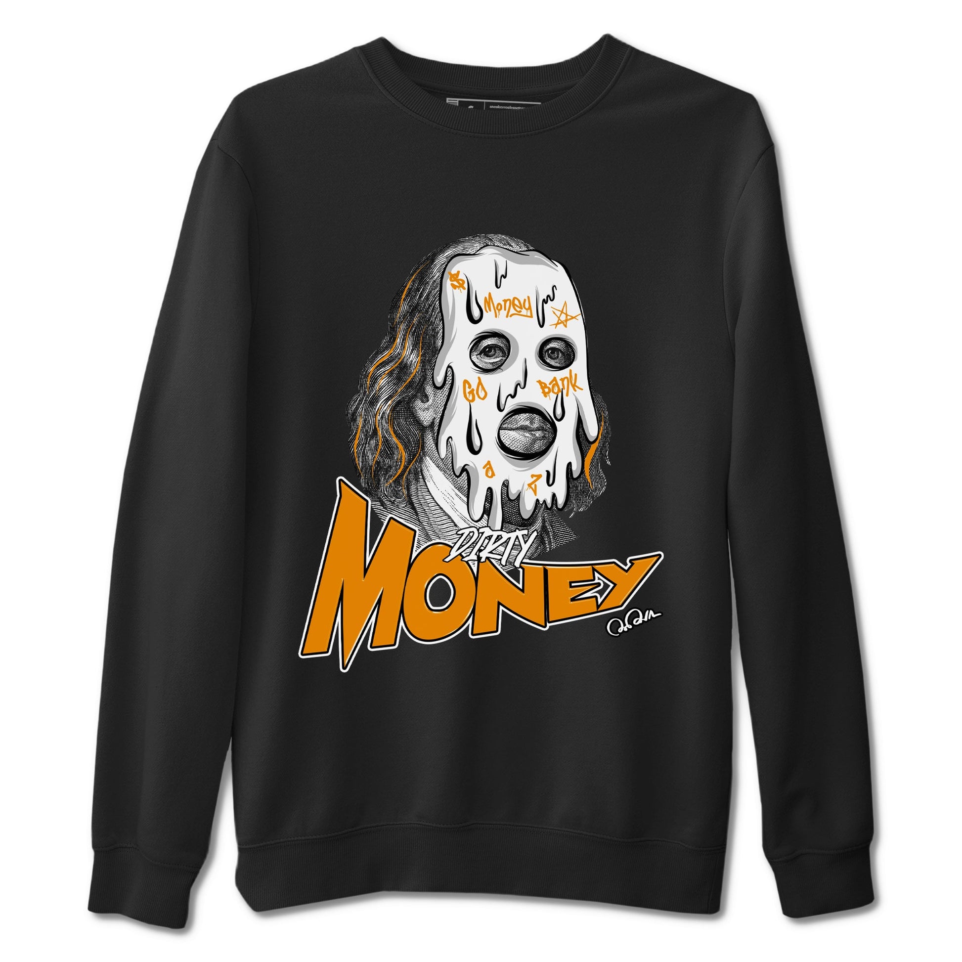 Dunk Dark Curry shirt to match jordans Dirty Money sneaker tees AJ1 Low Dark Curry SNRT Sneaker Release Tees unisex cotton Black 2 crew neck shirt