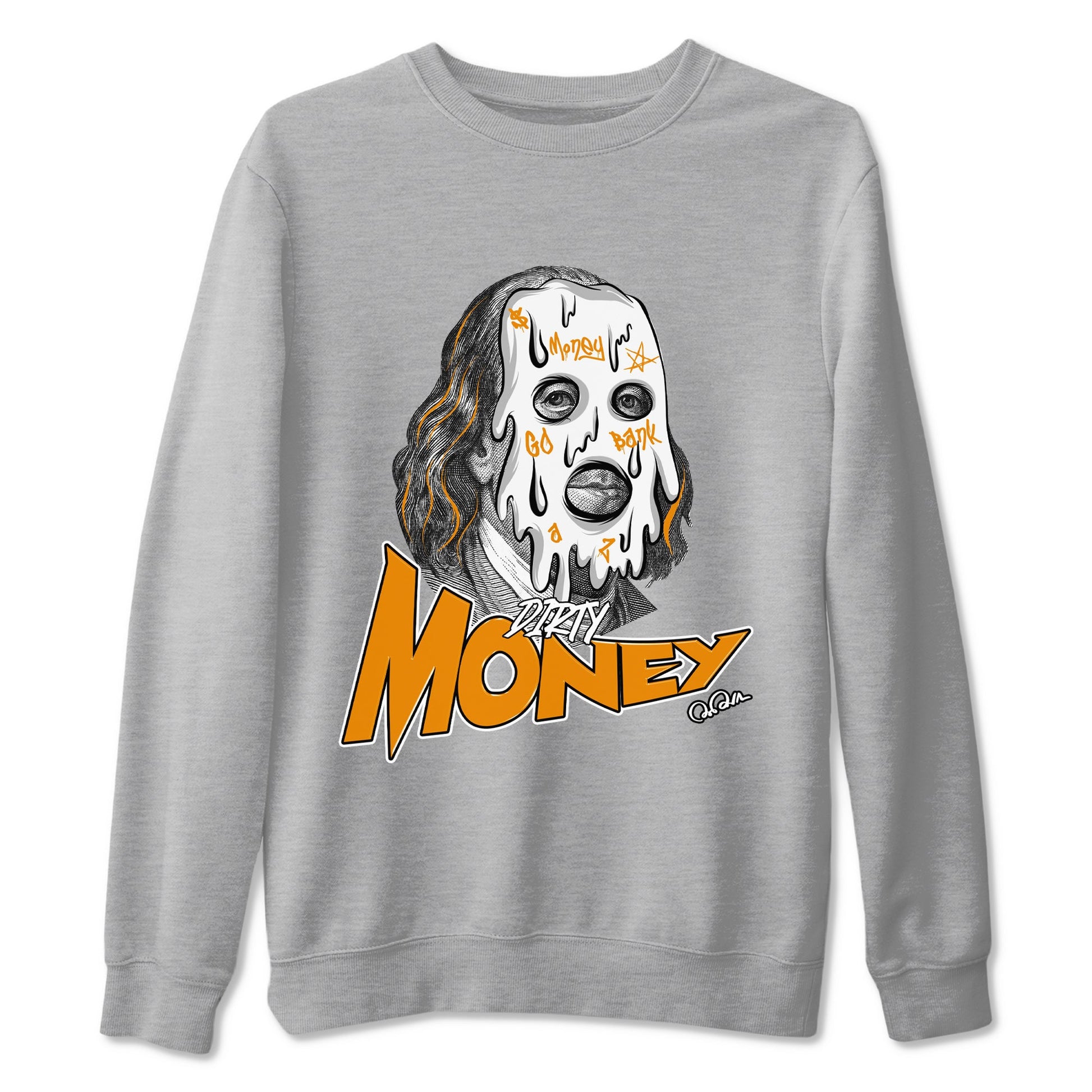 Dunk Dark Curry shirt to match jordans Dirty Money sneaker tees AJ1 Low Dark Curry SNRT Sneaker Release Tees unisex cotton Heather Grey 2 crew neck shirt
